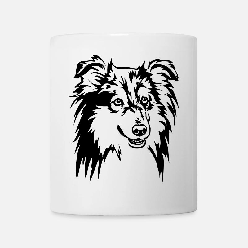 Sheltie Kopf - Tasse - Weiß