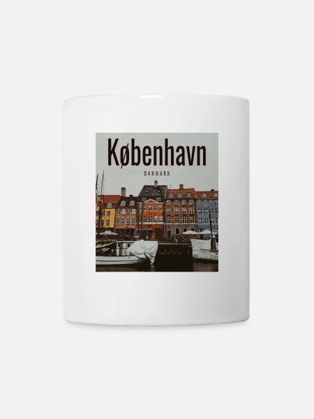 Couleurs du port de Copenhague Nyhavn - Mug blanc - blanc