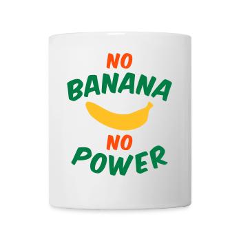 Geen banaan geen stroom (banaan) - Mok - wit - Voor
