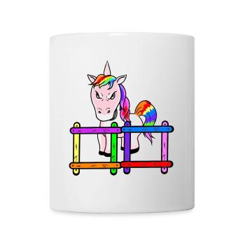 For children grim unicorn emotion feelings anger - Mug - white - Front