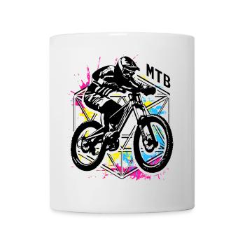 MTB - Colorful Mountain Bike Bike - Mountain Biker - Mug - white - Front