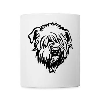 Tête de Terrier wheaten - Mug blanc - blanc - Devant
