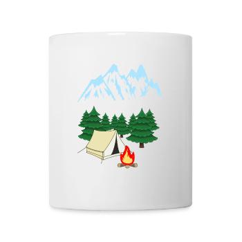 Gebirge Bergsteiger Expedition Abenteuer Camping - Tasse - Weiß - Vorne