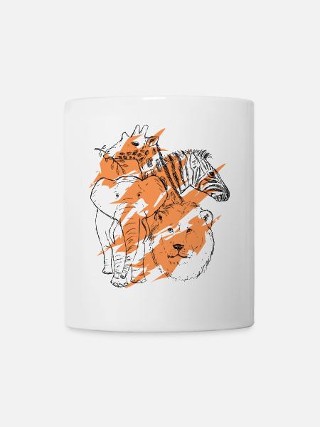 Wilde Tiere - Kunst - Tasse - Weiß