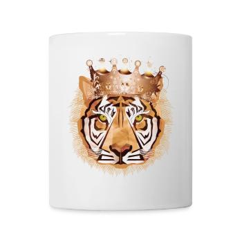 Königstiger mit prächtiger Krone auf dem Haupt - Tasse - Weiß - Vorne