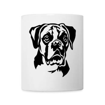 Boxer Kopf - Tasse - Weiß - Vorne