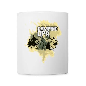 Camping Opa Zelt Wald Berge - Tasse - Weiß - Vorne