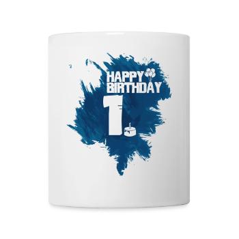 Joyeux anniversaire - 1 an - Mug blanc - blanc - Devant
