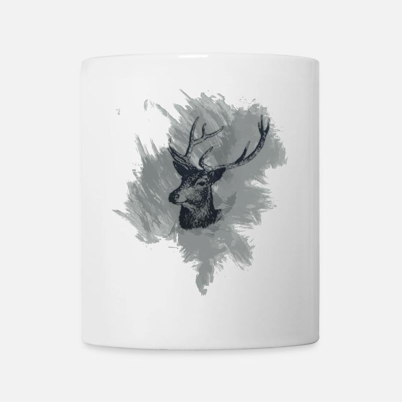 Hirschkopf - Prachtexemplar - Tasse - Weiß