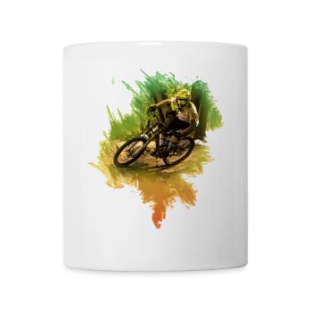 VTT | Vélo | Cyclisme | Descente - Mug blanc - blanc - Devant