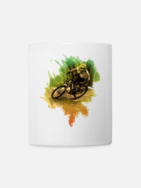 Mountainbike | Fahrrad | Radsport | Downhill - Tasse - Weiß