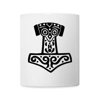 Marteau de Thor noir - Mug blanc - blanc - Devant