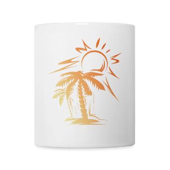 palm beach Symbol Strand Sonne Geschenk Idee - Tasse - Weiß - Vorne