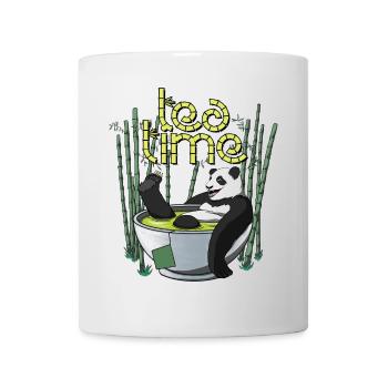 Tea Time - Der Tee-Moment des Pandas - Tasse - Weiß - Vorne