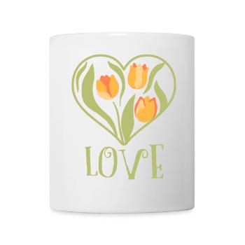 Florale Liebe - Tasse - Weiß - Vorne