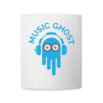 music ghost icon logo icon funny ghost music - Mug - white - Front