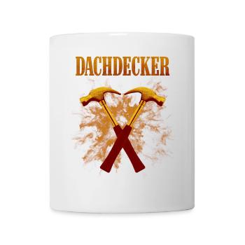 Dachdecker Hämmer Kreuz - Tasse - Weiß - Vorne