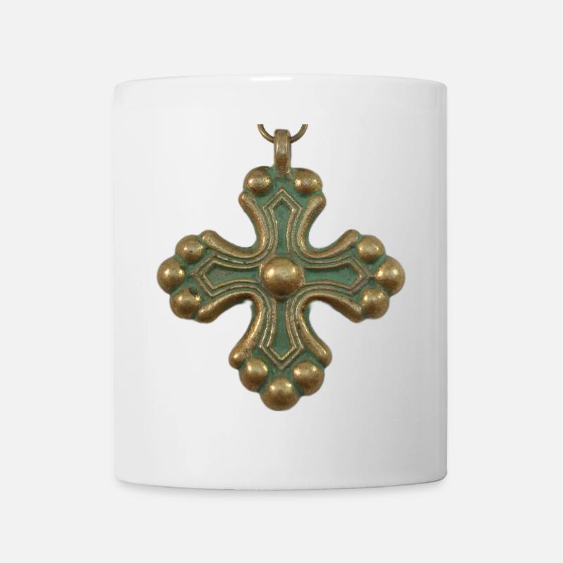 Kaleva bronze cross - Mug - white