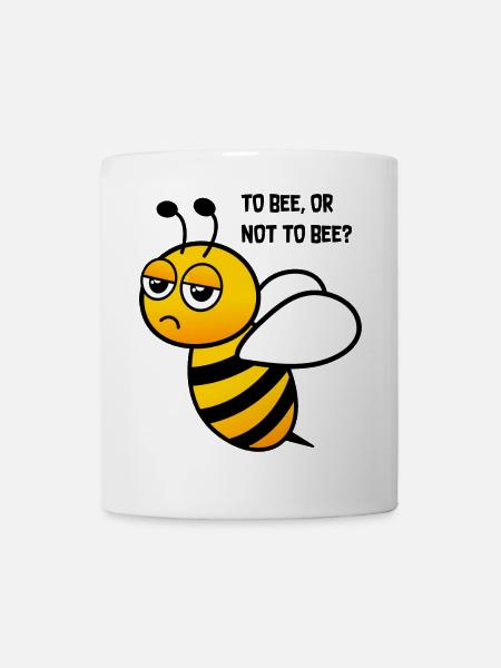Bee Confused Funny Graphic - Mug - white