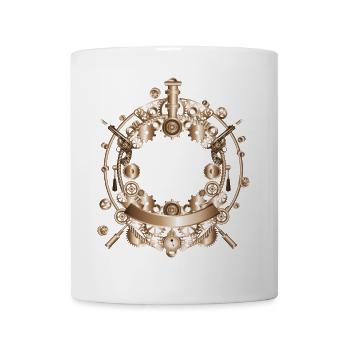 Cadre Steampunk en look de machine à vapeur - Mug blanc - blanc - Devant