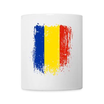 Romania Brushstroke Flag - Mug - white - Front