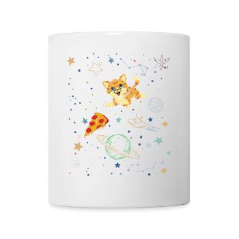 Playful Cat in Cosmic Space Scene - Mug - white - Front