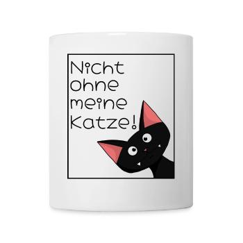 Nicht ohne meine Katze - Tasse - Weiß - Vorne