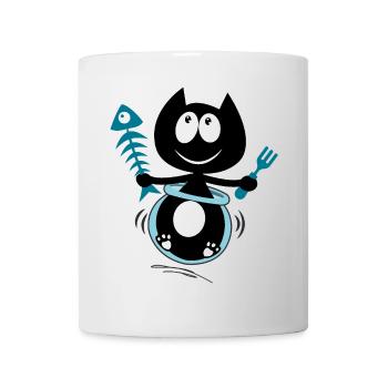 Zut j'ai mangé le poisson ! Humour drôle de chat ! - Mug blanc - blanc - Devant