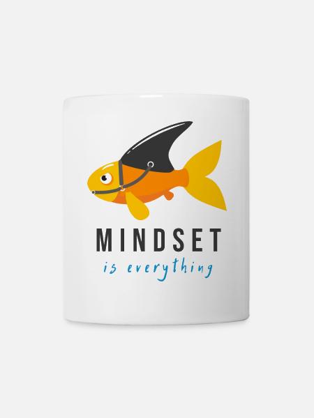 Mindset ist alles - Tasse - Weiß
