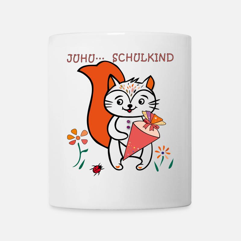 Schulkind, Einschulung, Zuckertüte - Tasse - Weiß
