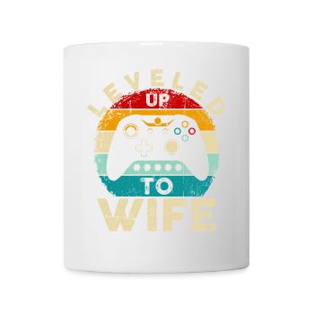 Montez de niveau en épouse Rétro Gamer - Mug blanc - blanc - Devant