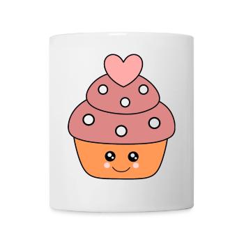 Kawaii cupcake Kawaii Sticker lustig - Tasse - Weiß - Vorne