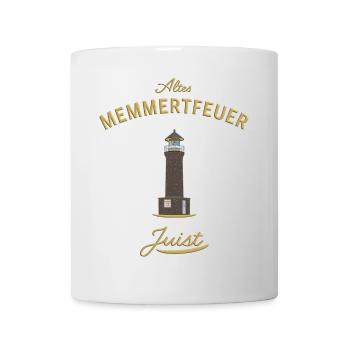 Juist, Leuchtturm Altes Memmertfeuer - Tasse - Weiß - Vorne