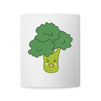 Kawaii Brokkoli Gemüse vegan - Tasse - Weiß - Vorne
