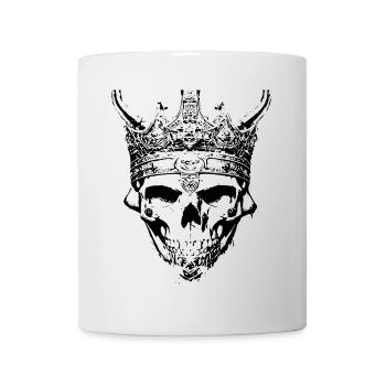 Skull King with Crown - Mug - white - Front