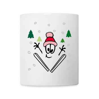 Wintersport, comic - Tasse - Weiß - Vorne