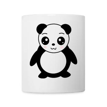 Panda Panda Bear Bear Bear Face Eyes cute - Mug - white - Front