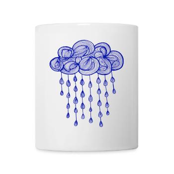 Regen, Jahreszeit, Regen, Wasserkreislauf - Tasse - Weiß - Vorne