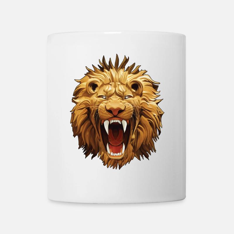 Löwe brüllt - Tasse - Weiß