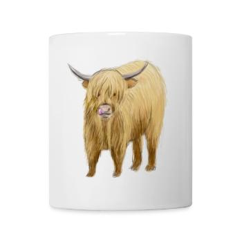 Kunst der Hochlandkuh - Tasse - Weiß - Vorne