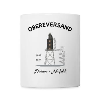 Leuchtturm Obereversand, Dorum- Neufeld, Nordsee - Tasse - Weiß - Vorne