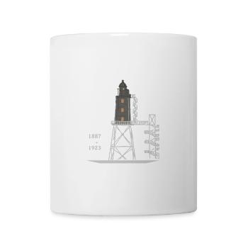 Lighthouse Dorum - Neufeld, German North Sea coast - Mug - white - Front