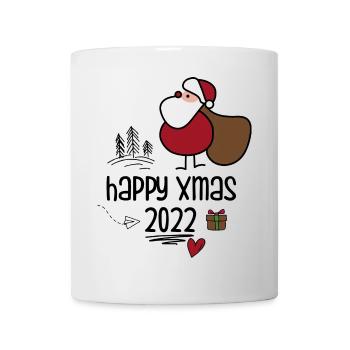 Adorable Père Noël avec sac cadeau - Mug blanc - blanc - Devant