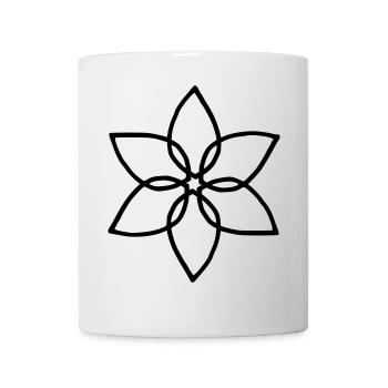 belle fleur symétrique - Mug blanc - blanc - Devant