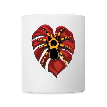 Tarantula | Spider on heart-shaped leaf - Mug - white - Front