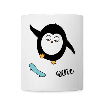 Skater Pinguin - Tasse - Weiß - Vorne