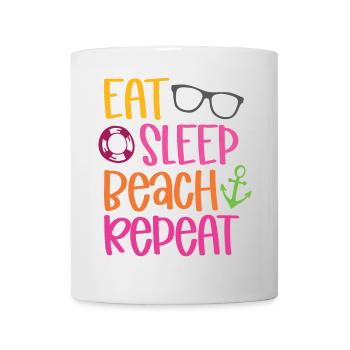 Eat Sleep Beach Repeat - Mug - white - Front