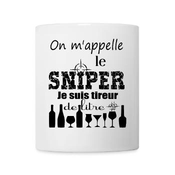 tireur de litre - Mug blanc - blanc - Devant
