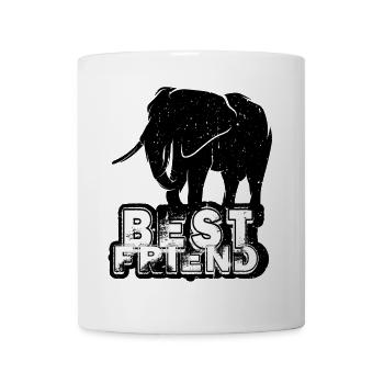 Meilleur ami de l’éléphant - Mug blanc - blanc - Devant