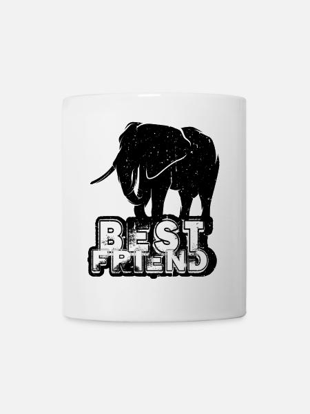 Elephant Best Friend - Tasse - Weiß